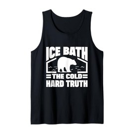Mens Ice Water Ice Bath The Cold Hard Truth Ice Bather Tank Top
