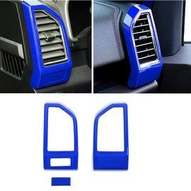 Keptrim for F-150 ABS Blue Dash Air Conditioner Outlet Vent Trim for 2015-2020 Ford F150, 3pcs