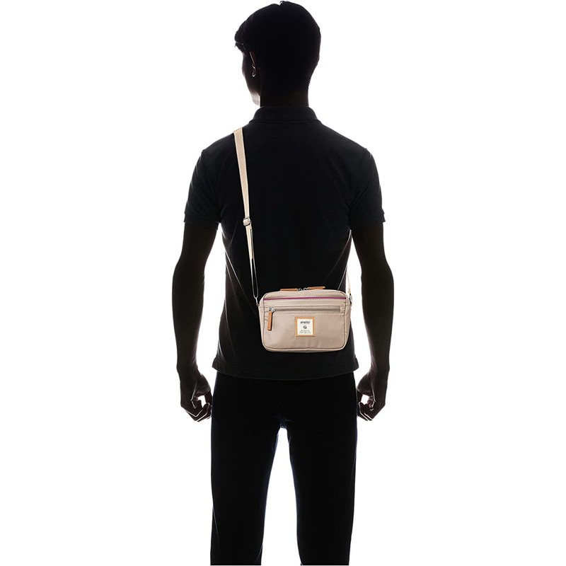 Anello Grande GTM0333Z Mini Shoulder Bag, Multiple Storage, grey beige