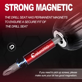 ColumPRO 5 Pieces 60 mm Magnetic Bit Holder for Impact Wrenches, 1/4 Inch Hex Shank S2 Steel Magnetic Screwdriver Extension, Straight without Bending the Drill Extension