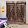 Yosooo Cortina de Ventana Estilo de Puerta de Madera Sala