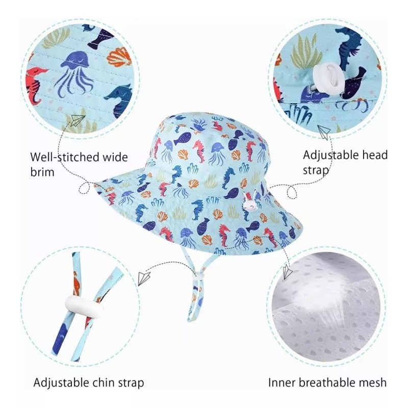 MANAB Sombrero De Sol Playa Niño Plegable Gorras Protección Solar