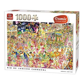 King 55926 Comic Cartoon Rio De Janeiro Carnaval Puzzle 1000 Pieces Coloured