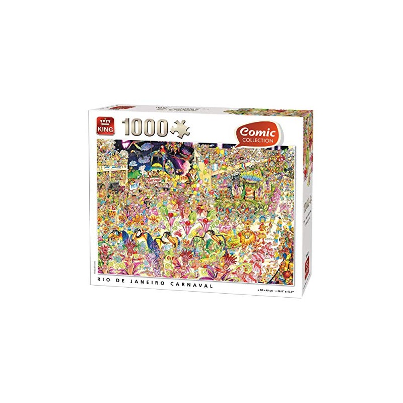 King 55926 Comic Cartoon Rio De Janeiro Carnaval Puzzle 1000