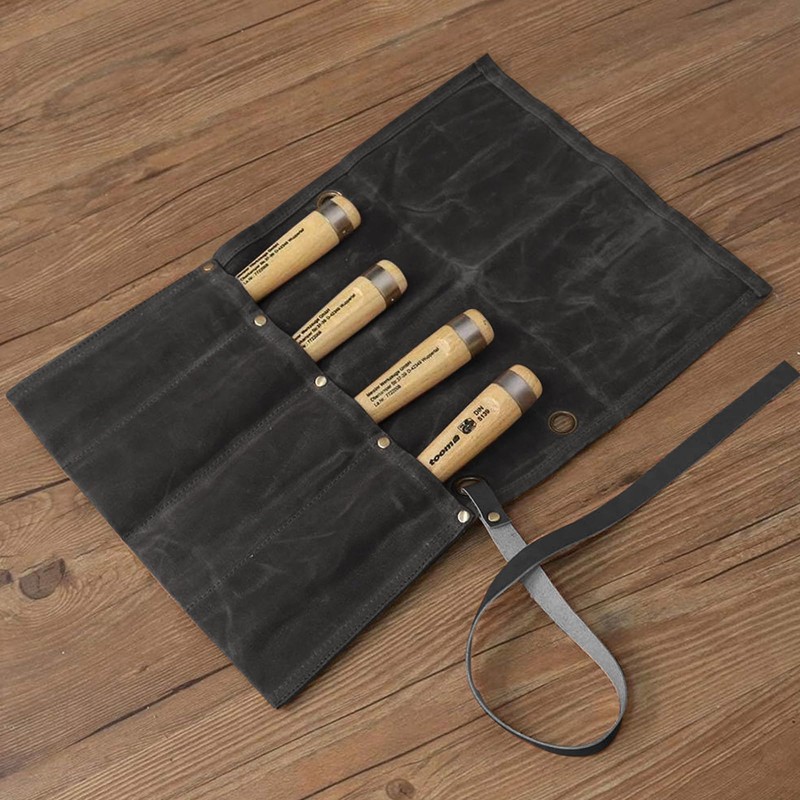 Chisel Roll, Waxed Canvas Tools Wrench Roll Up Pouch with