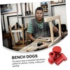 Operitacx 3pcs Aluminum Alloy Bench Dog Short Stoppers for Woodworking