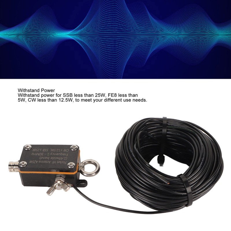 Portable HF End Fed Antenna 1‑30MHZ FE8 CW SSB 1:49