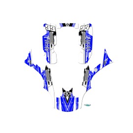 Kalair GFX Graphics Kit for Honda TRX 300EX (1993-2006) Future Series Blue 21 Mil-ATV UTV Dirt Bike Stickers,Quad Dirtbike Racing Decal Automotive Motocross Accessories no Plastics