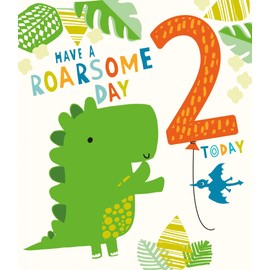 Cherry Orchard Boy Age 2 Today Have A Roarsome Day Birthday Card - Dinosaur