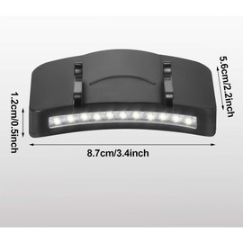 Mudder 2 Pieces Hat Clip Light 11 LED Rotatable Clip Headlamps Cap Lights Clip on Hat Waterproof LED Ultra Bright Hands-Free Flashlight for Hunting Camping Fishing Hiking