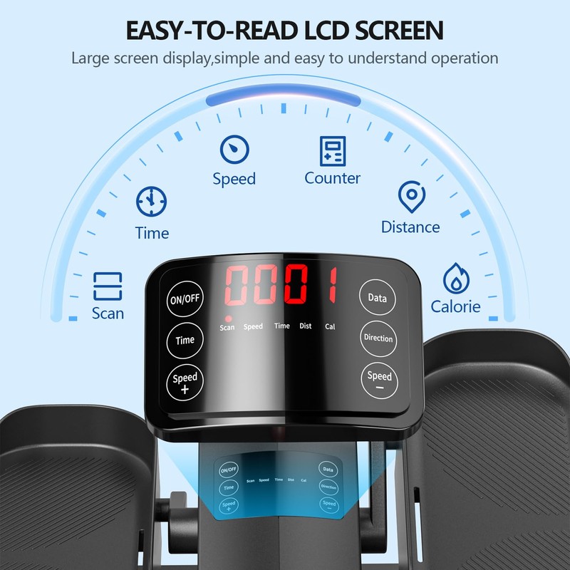 Under Desk Elliptical Machine for Senior Mini Elliptical Leg Exerciser