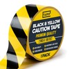 Tapix 2 Inch x 108 Feet Black & Yellow Tape