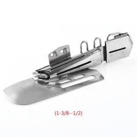 Luatoxry Sewing Machine Folder, 1-3/8in-1/2in Binding Attachment Folder, Metal Binding Curve Edge Folder, Industrial Flat Seamer Folders for 2-Needle and 3-Needle Flat Lock Machine