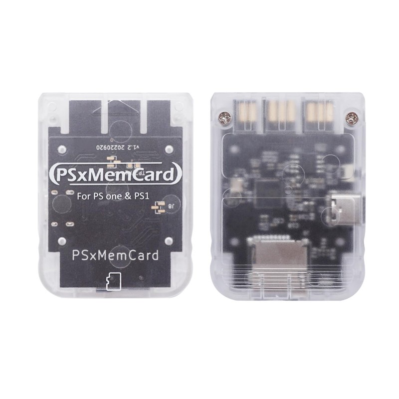BITFUNX PSxMemCard PS1 Memory Card - Supports Firmware Upgrade, Saves