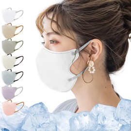 Ryohin Ichiki, 3D Masks for Summer Use, Improved Breathability, Cooling Sensation, 20 Masks (10 x 2 Packs), Cool Mask, 3D Mask, Summer Mask, Color Mask, Thin Mask, Cool Mask, 3D Mask, Non-Woven Fabric