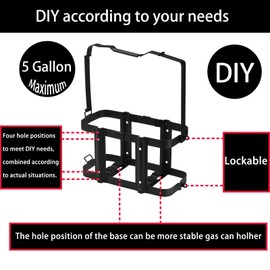 Jerry Gas Can Holder, 5 Gallon / 20 Liter Steel Jerry Can Mount Brackets