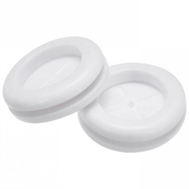 TA-VIGOR 20Pcs Round Rubber Grommets, 20mm Double-Sided Rubber Hole Plug Electrical Wire Gaskets, White Rubber Hole Synthetic Rubber Plug for Wire, Cable and Plugs Protection
