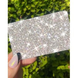 Ultra Bling Reflective Skin Debit Credit Card, The Original Ultra Ice Skin Only Use by Tap, Back Information (Silver Ice)