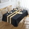 Arwllzz Black Table Cloth 100x140cm Dust-Proof Tablecloth Rectangular Washable Machine