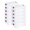 Sterilite 12-Pack 32 Quart ClearView Latch Box, Stackable Organizer Bins