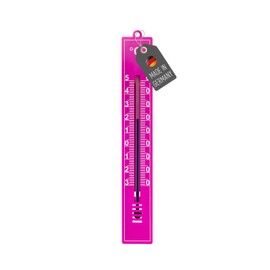 Lantelme Analogue Thermometer for Indoor Outdoor Garden | Made in Germany | Weatherproof 17 cm Length Plastic Colour Pink | Precise Temperature Display -30 to +50 °C | Outdoor Thermometer Indoor