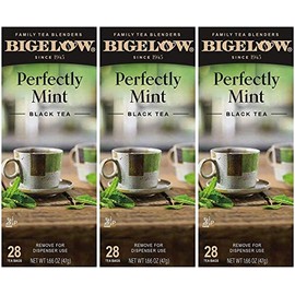 Bigelow Plantation Mint Black Tea Bags 28-Count Box (Pack of 3) Mint Flavored Black Tea Naturally & Artificially Flavored