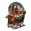 Santa with Reindeer and Sleigh Water Globe San Francisco Music