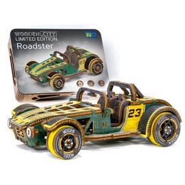 WOODEN.CITY Roadster Limited Edition - DIY 3D Wooden Model Kits for Adults, Car Building - 3D Wooden Puzzle, Laser Cut, Craft Set Adults, Model Kit, 3D Puzzle, Gifts for Men