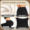 DHSO Fleece Lined Leggings Women High Waisted Winter Warm Workout
