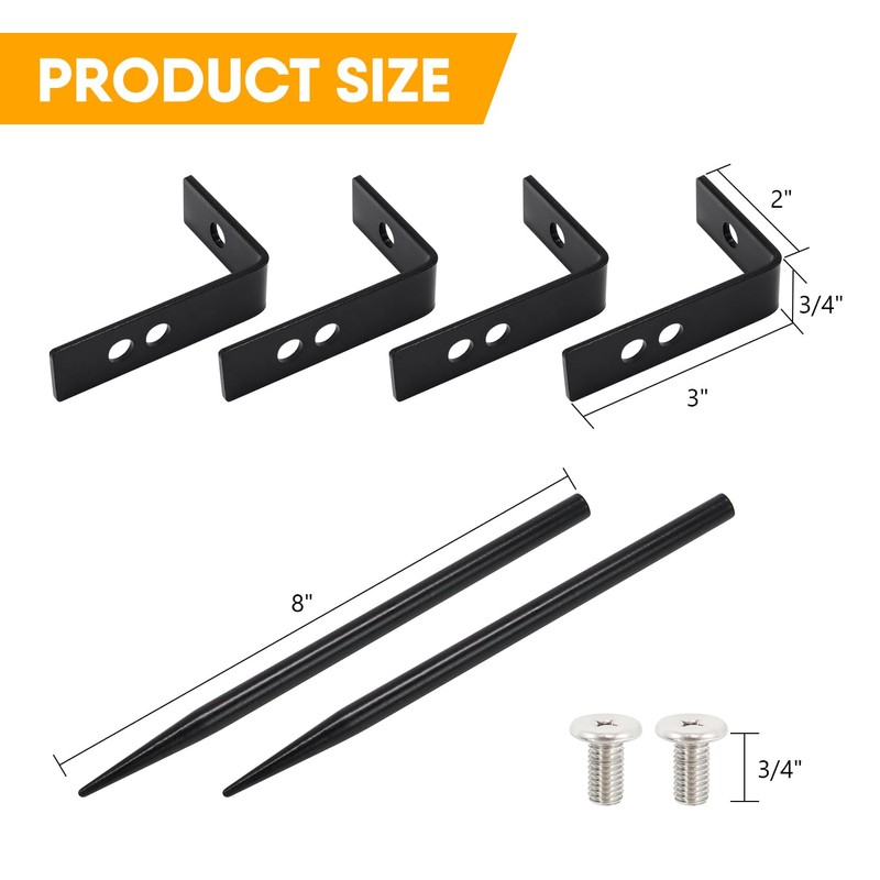 QZATTCAEN Rainwater Downspout Bracket - Heavy-Duty Galvanized Iron with Eco-Friendly