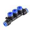 sourcing map Plastic Inline Manifold Union Push to Connect Tube