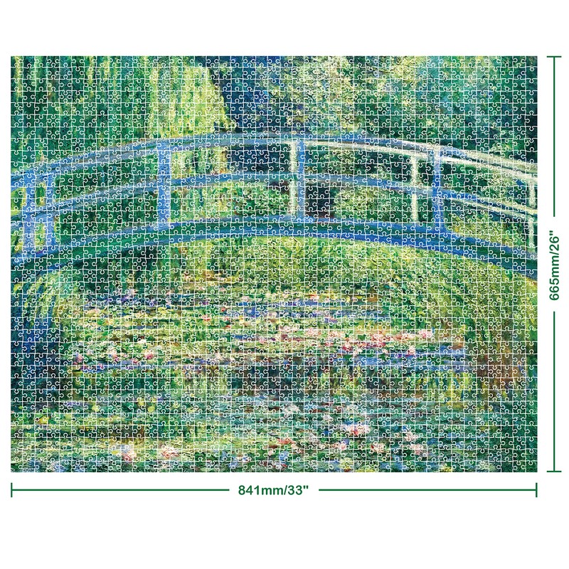 Hinkler Mindbogglers Platinum 1500-Piece Jigsaw Puzzle: Bridge Over a Pond