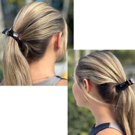 Camila Paris CP2423 French Hair Clip for Women, 2 Teeth Ponytail Holder, Tortoise Shell, Girls Hair Claw Clips Jaw Fashion Styling Hair Accessories for Women, Strong Hold No Slip Grip, Made in France