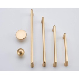 BOZONLI Copper Brushed Cabinet Handles Kitchen Drawer Knobs, Modern Bathroom Cabinet Knobs 160mm Hole Centers Square Cupboard Door Handle 2 Pack