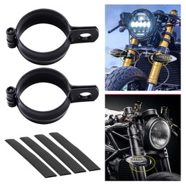 2PCS Universal Motorcycle Spotlight Mounting Brackets, Front Headlights Mounting Bracket Clamps for Car Truck SUV ATV Off Road Vehicle Driving Lamps, 38mm-41mm Adjustable.