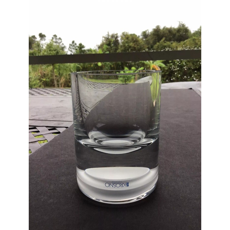 Crate & Barrel Krosno Poland Rise Tealight Glass Candle Holder