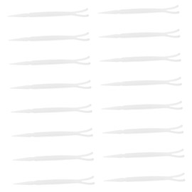 Baluue 100pcs Ergonomic Tweezers for Beginners White Lash Assistant Secure Compact Eyelid Sticker Aid for Makeup Professionals