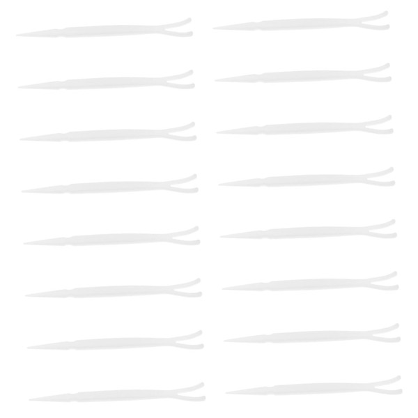 Baluue 100pcs Ergonomic Tweezers for Beginners White Lash Assistant Secure