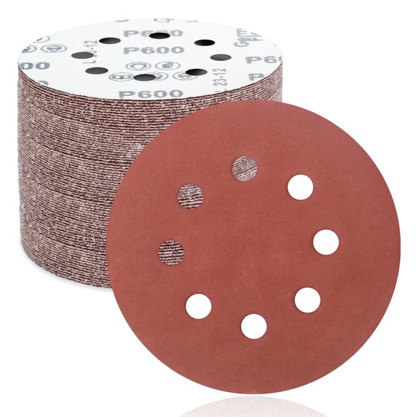 FEIHU 125mm Sanding Discs 50Pcs Orbital Sander Discs, 60 Grits,