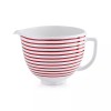 KitchenAid 5-Quart Ceramic Red White Bowl For 4.5 & 5-qt