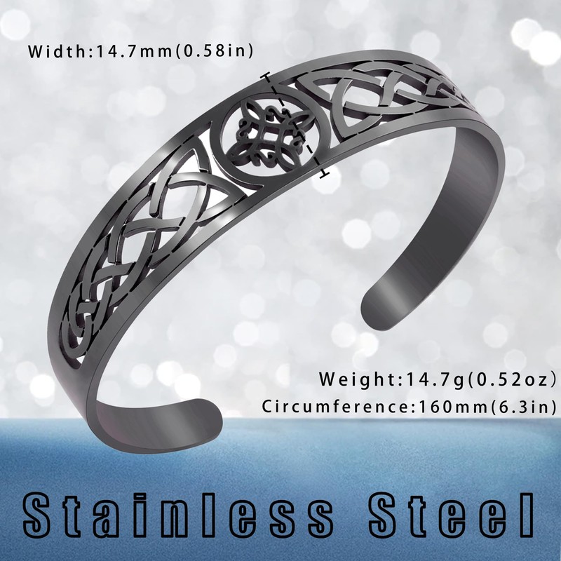 SIPURIS Witch Knot Bracelet for Women Men Viking Celtic Knot