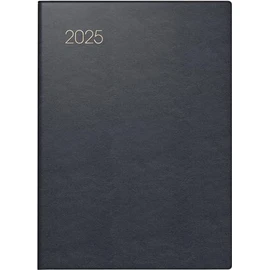 BRUNNEN Pocket Diary Model 731 (2025), 2 Pages = 1 Week, A6, 176 Pages, Leather Cover, Black