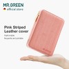 7-in-1 Manicure Set with Stylish Pink Striped Case