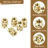 sourcing map 100Pcs M3x5.7x4.6mm Knurled Insert Nut, Brass Threaded Insert