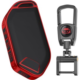 for Kia Key Fob Cover with Keychain.No Screws Required for Installation. Compatible with 2023 2024 2025 Telluride EV5 Sorento K4 K5 GT-Line Remote Smart Key Fob (Red, Model-2)