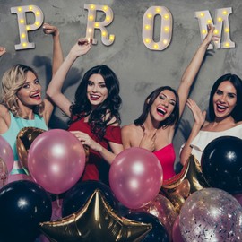 Kathfly 4 Pcs LED Letter Lights Prom 2024 Light Letter Numbers 3D Extra Large Letters for Graduation Party Decorations, 2024 Graduation Marquee Decorations Party Supplies(White)