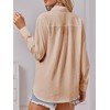 AXUIOKRY Long Sleeve Button Up Shirts for Women Linen Button