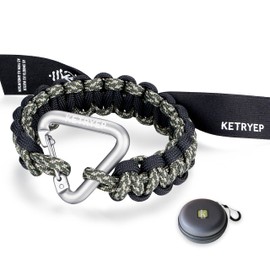 ketryep Paracord Bracelets Rope Bracelet for Men and Women, the Perfect Accessory Match for Lovers of Hiking, Camping, Fishing and Hunting! (2-B.Camouflage)