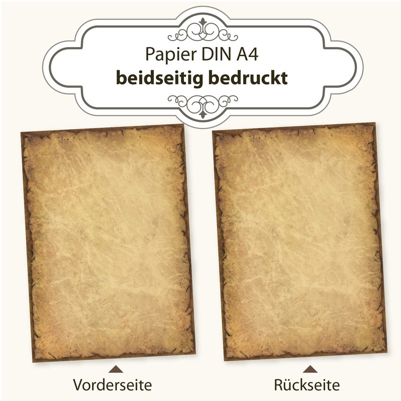 Casanova Old Letter Paper 75 Sheets Paper on Both Sides