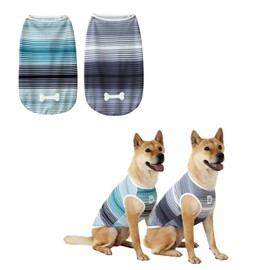 DAJIDALI Dog and Cat Shirt in Tech Fabric, Pet Clothes for Large, Medium, and Small Dogs, 2-Pack of Lightweight Sports t-Shirts